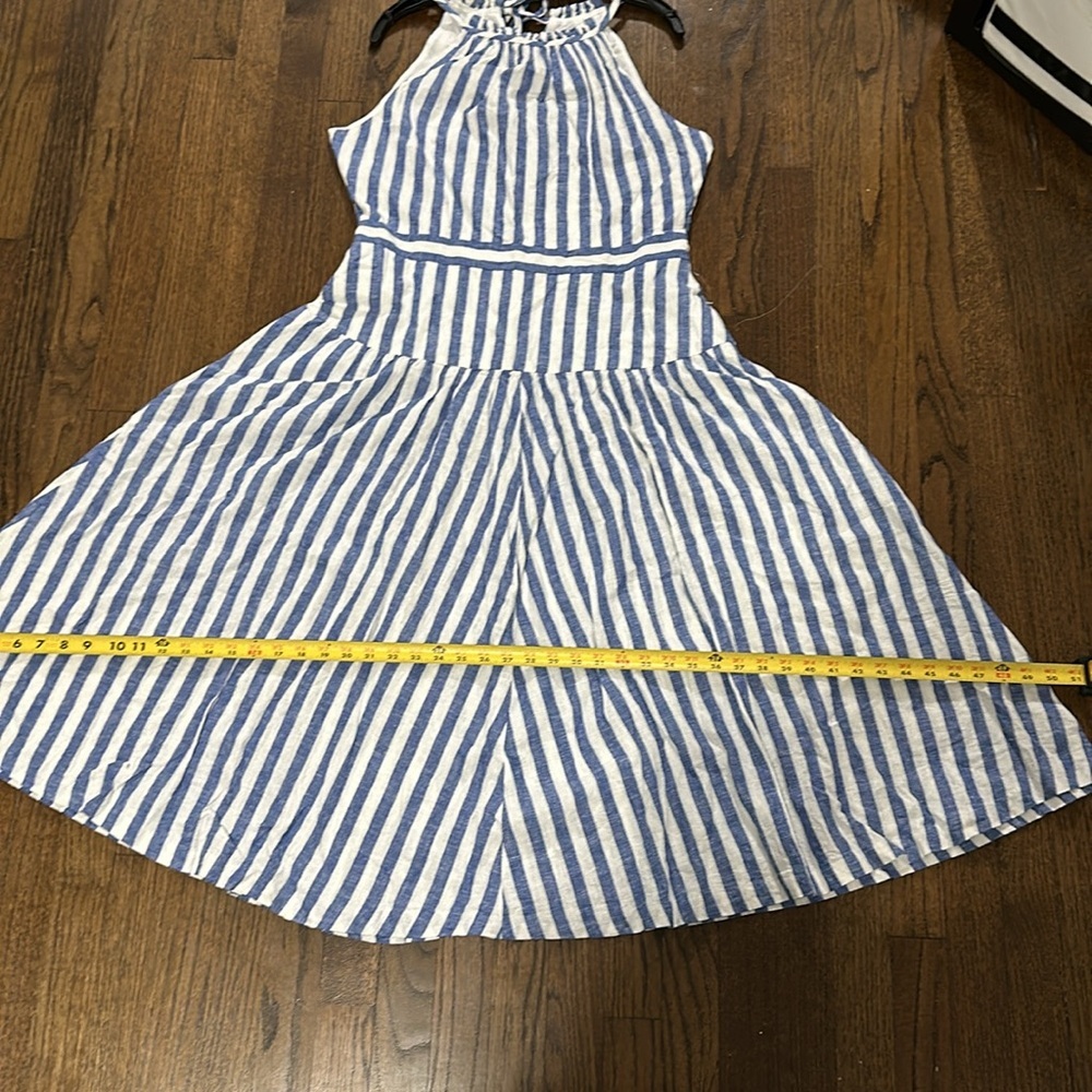 Eliza J Stripped Sleeveless Halter Fit and Flare Dress 14 - Picture 9 of 15